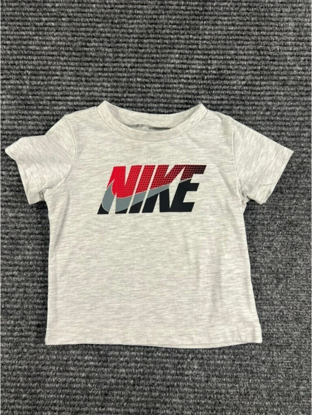 Nike Baby Boy 12M 2-Piece Set - Grey Cotton T-Shirt & Black Dri-FIT Shorts
